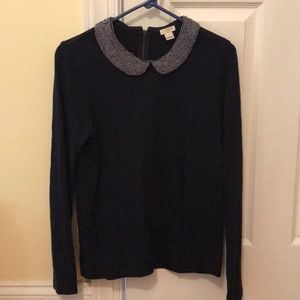 J. Crew Peter pan collar long sleeve shirt